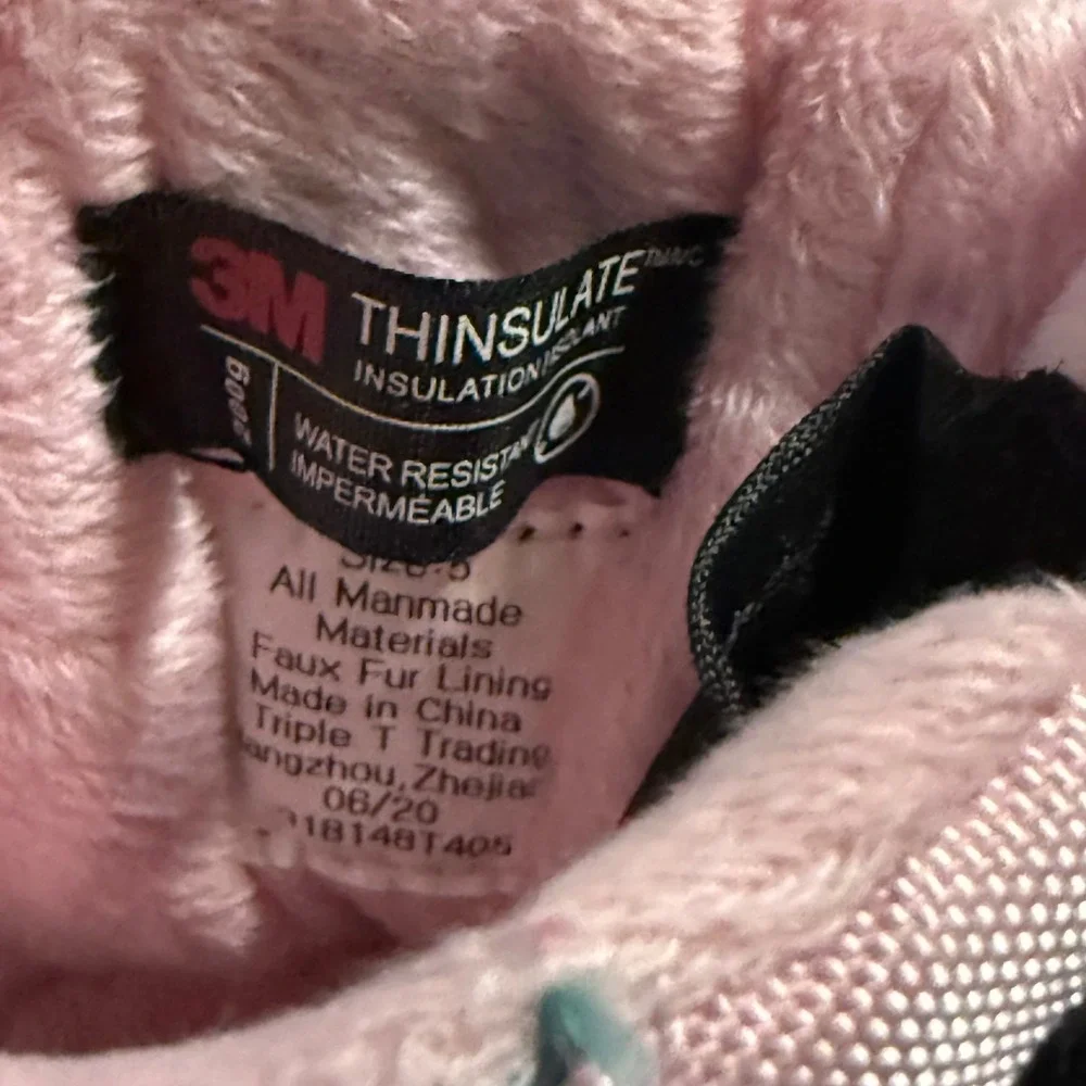 Northside Kids Snowflake Snow Boots Pink Turquoise 3M Thinsulate Size 5 Toddler